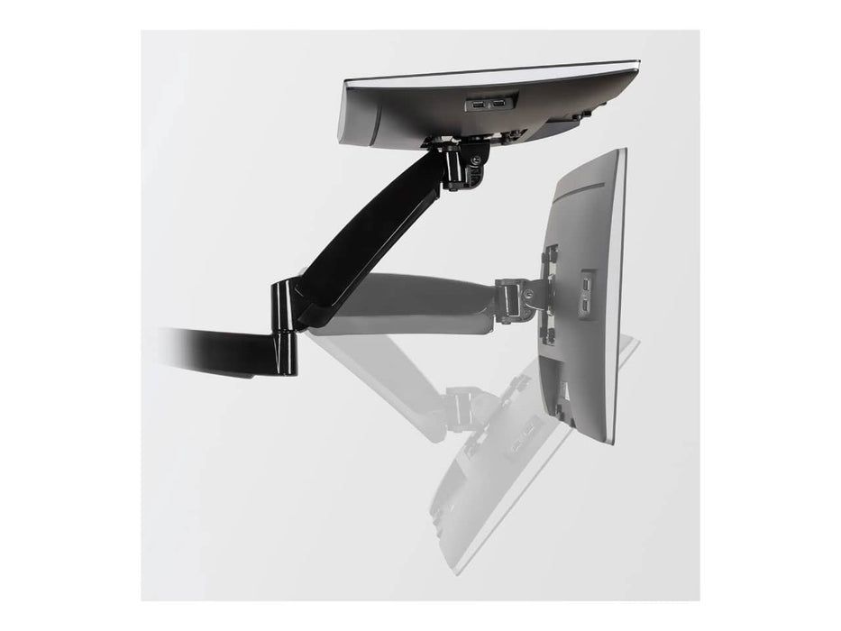 Mount-It! Sit-Stand Desk Mount Workstation, Height Adjustable Standing Desk, Dual Monitor Mount, Keyboard Mount, Fits Two Displays up to 27-Inch