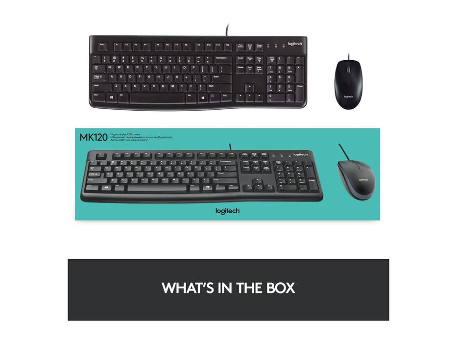 Logitech MK120 USB Wired Keyboard and Mouse Combo
