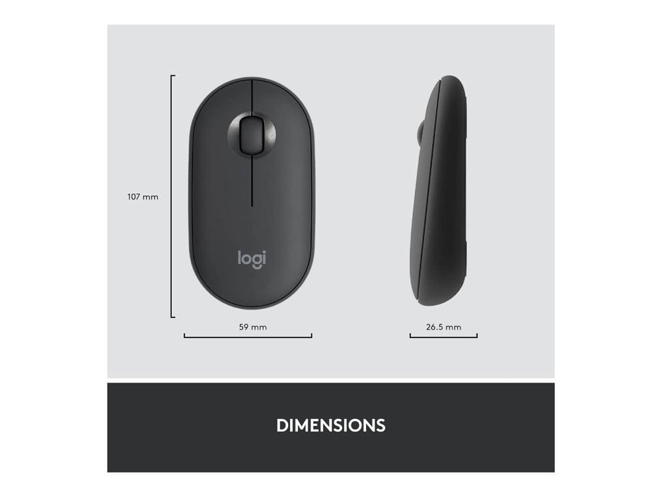 Logitech MK470 Slim Wireless Mouse & Keyboard Combo, 2.4GHz, Ultra Quiet, Graphite