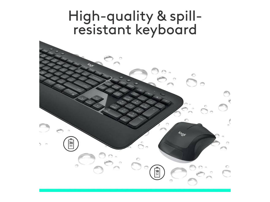Logitech MK540 Wireless Mouse & Keyboard Combo, Black