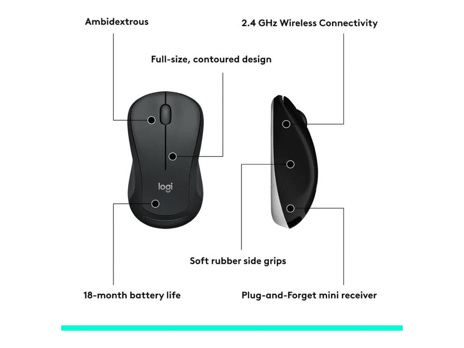 Logitech MK540 Wireless Mouse & Keyboard Combo, Black