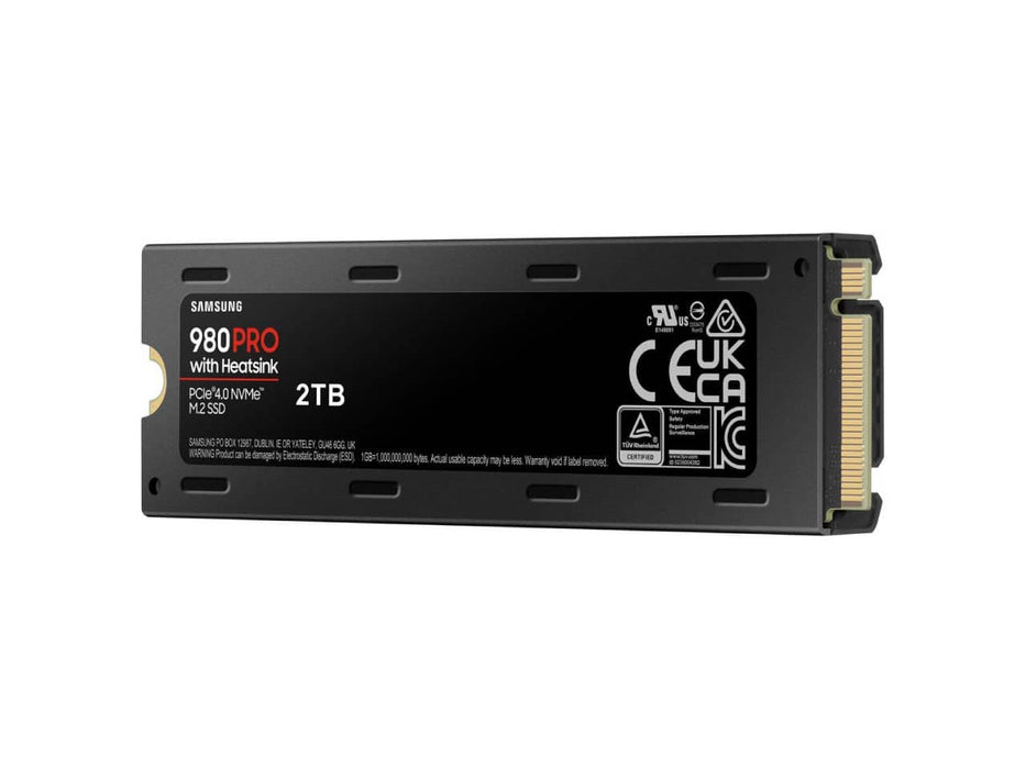 Samsung 980 Pro 2TB with Heatsink, NVMe M.2 2280 PCIe 4.0 Solid State Drive (SSD) - MZ-V8P2T0CW