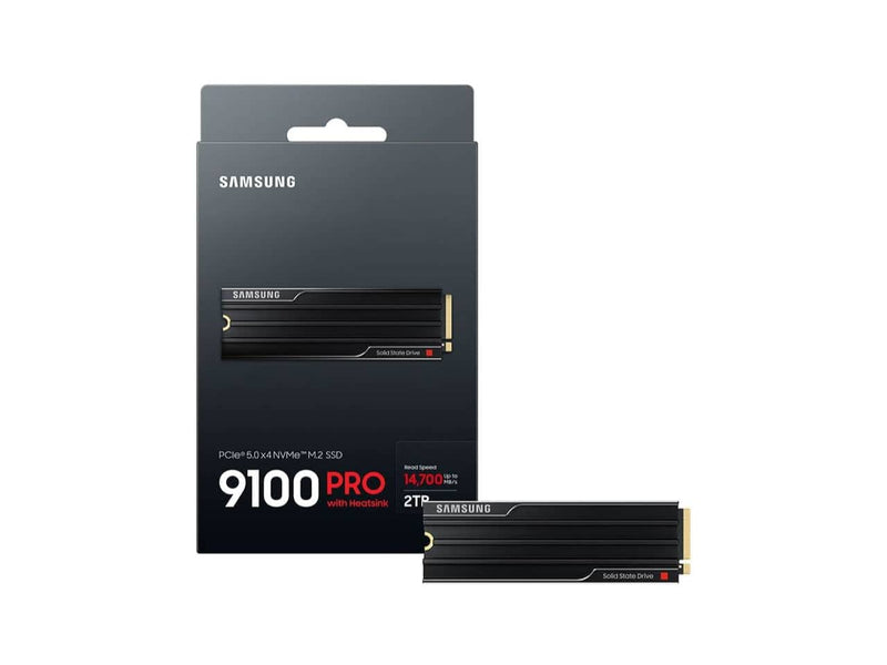 Samsung 2TB 9100 PRO with Heatsink NVMe M.2 Solid State Drive (SSD) - MZ-VAP2T0CW