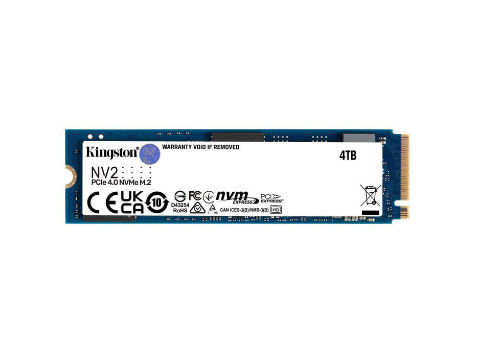 Kingston NV2 4TB NVMe M.2 2280 PCIe 4.0 Solid State Drive (SSD) - SNV2S/4000G