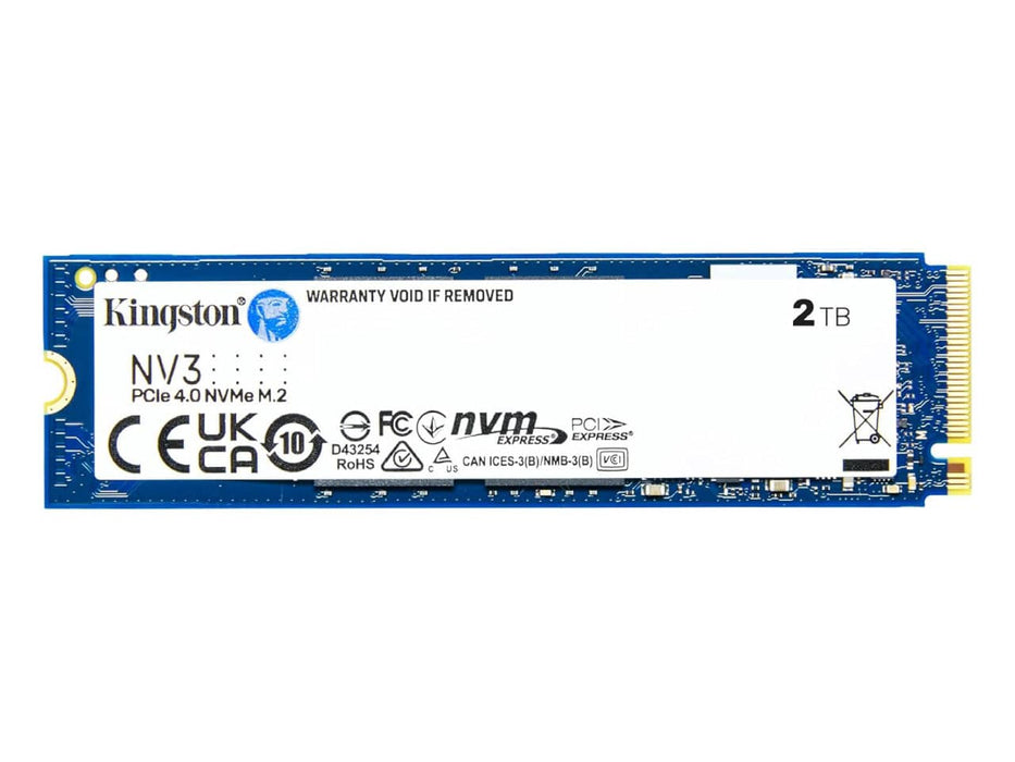 Kingston NV3 2TB NVMe M.2 2280 PCIe 4.0 Solid State Drive (SSD) - 6000 MB/s - SNV3S/2000G