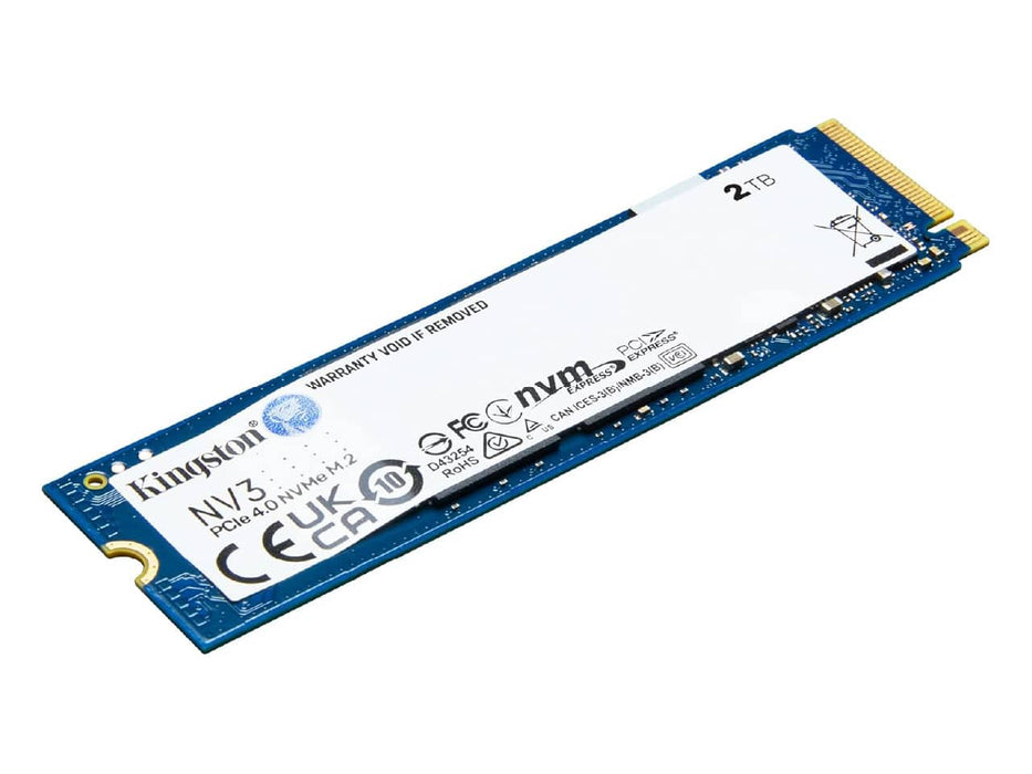 Kingston NV3 2TB NVMe M.2 2280 PCIe 4.0 Solid State Drive (SSD) - 6000 MB/s - SNV3S/2000G