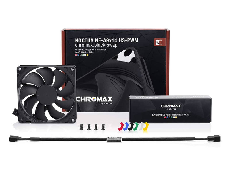Noctua NF-A9x14 HS-PWM Chromax.Black.Swap, Premium Quiet Slim Case Fan, 4-pin, Black