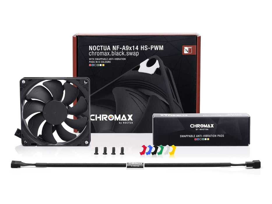 Noctua NF-A9x14 HS-PWM Chromax.Black.Swap, Premium Quiet Slim Case Fan, 4-pin, Black