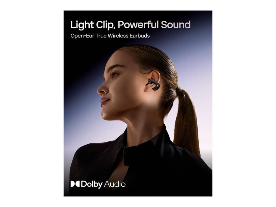 Shokz OpenDots One, Open-Ear Headphones, Wireless/Bluetooth Earbuds with Microphone, Black