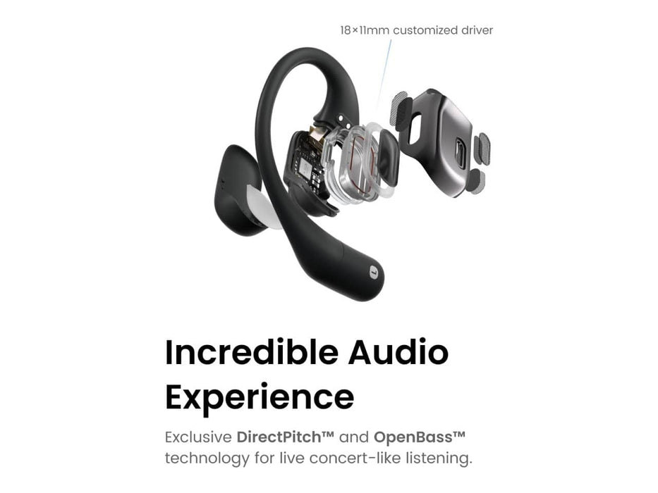 Shokz OpenFit Open-Ear True Wireless Headphones with Microphone