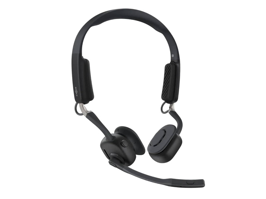 Shokz OpenMeet UC USB-C Noise-Cancelling Bluetooth Headset, Boom Mic, Open-Ear, Black