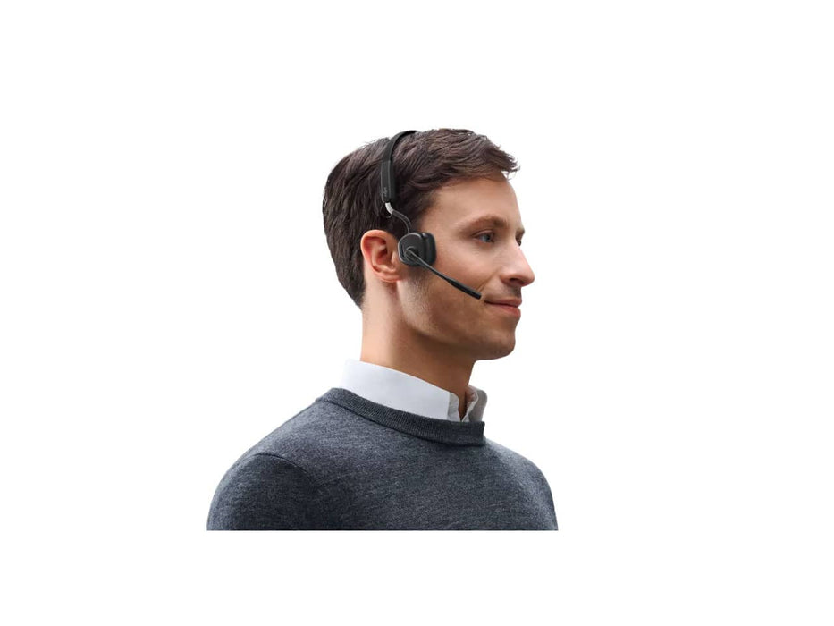 Shokz OpenMeet UC USB-C Noise-Cancelling Bluetooth Headset, Boom Mic, Open-Ear, Black