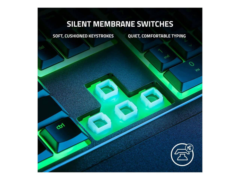 Razer Ornata V3 X Gaming Keyboard, Low-Profile Keys, Silent Membrane Switches, Chroma RGB (RZ03-04470200-R3U1)