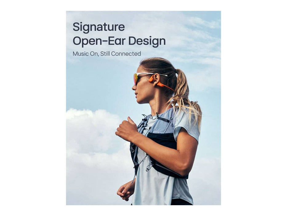 Shokz OpenRun Pro 2 Mini, Bone Conduction Open-Ear Bluetooth Sport Headphones (Orange)