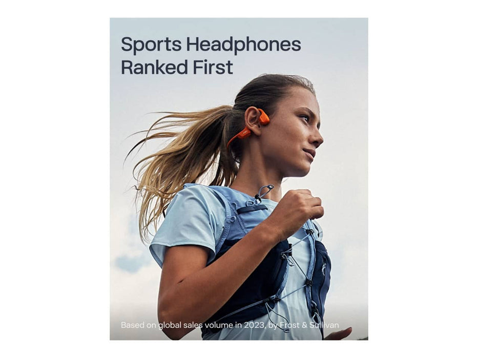 Shokz OpenRun Pro 2 Mini, Bone Conduction Open-Ear Bluetooth Sport Headphones (Orange)