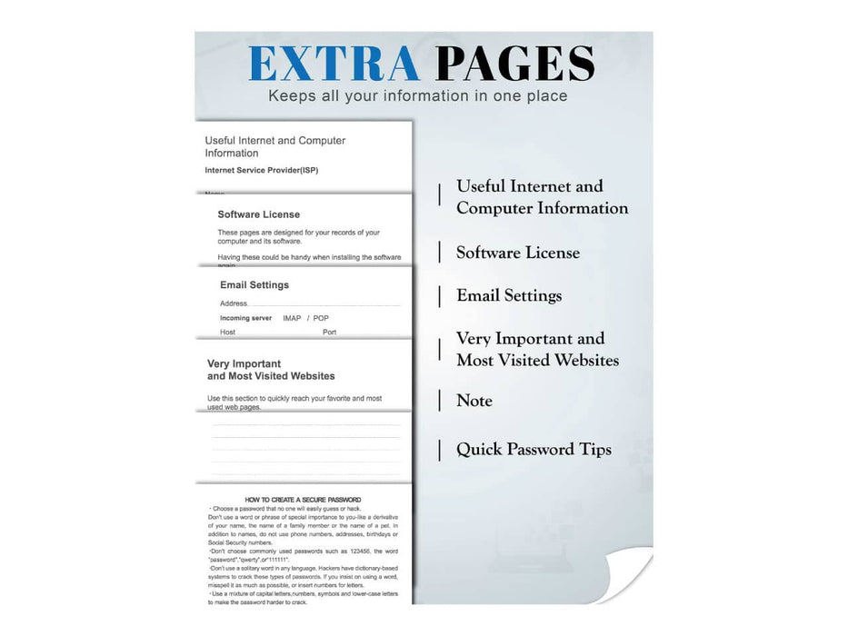 Password Book (Small, Black)