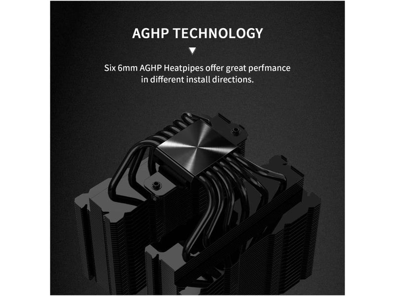Thermalright Peerless Assassin 140 Digital Black CPU Air Cooler / Heatsink, Intel and AMD, Digital Screen Top Cover, Black