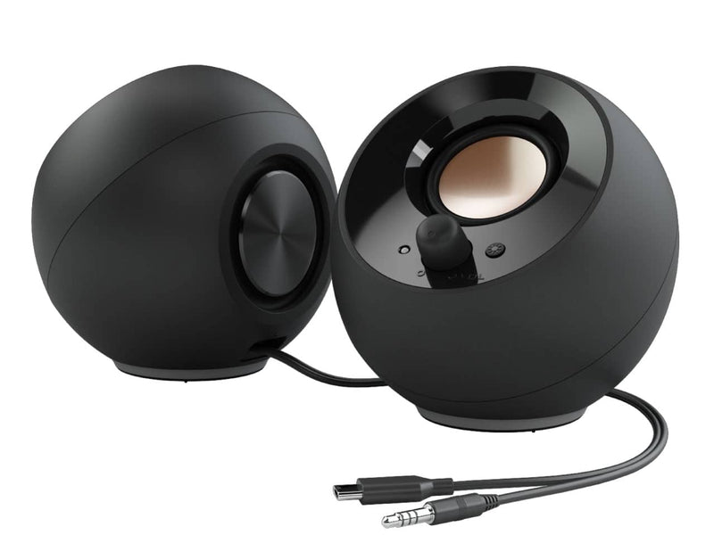 Creative Pebble SE 2.0 USB-C Powered PC Speaker, RGB Lighting, 3.5mm AUX-in (Black)
