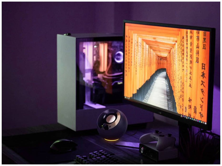 Creative Pebble SE 2.0 USB-C Powered PC Speaker, RGB Lighting, 3.5mm AUX-in (Black)