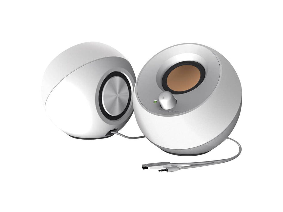 Creative Pebble 2.0 USB-Powered Desktop Speakers (White)