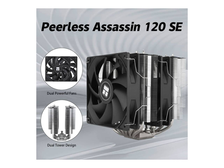Thermalright Peerless Assassin 120 SE CPU Air Cooler / Heatsink, Intel and AMD (Black)