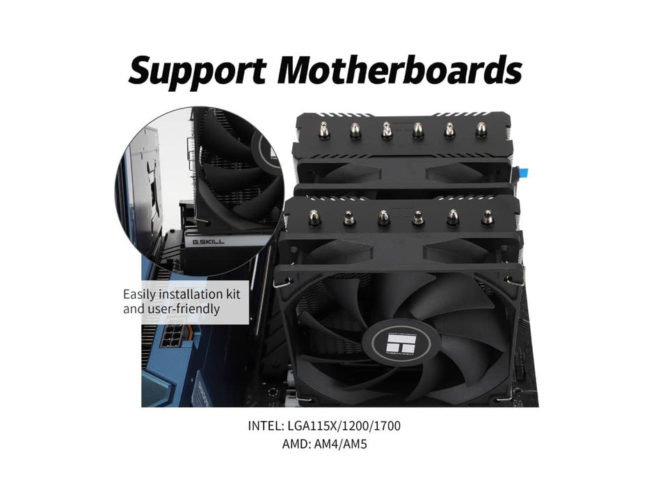 Thermalright Peerless Assassin 120 SE CPU Air Cooler / Heatsink, Intel and AMD (Black)