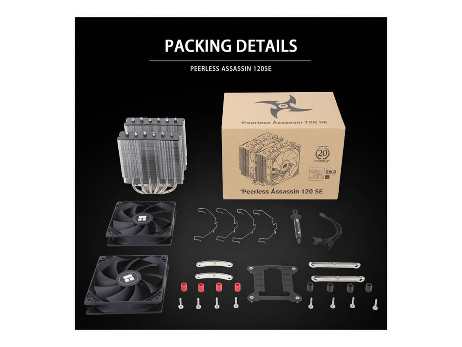 Thermalright Peerless Assassin 120 SE CPU Air Cooler / Heatsink, Intel and AMD (Black)