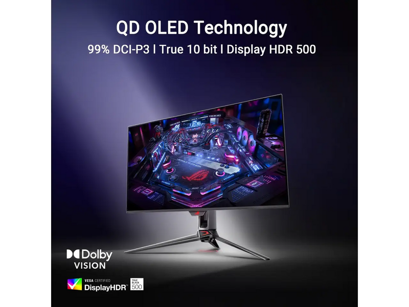 ASUS ROG OLED 32 Inch 4K (3840 x 2160) 240Hz Gaming Monitor, OLED Care Pro, Display HDR 500, G-Sync, PG32UCDM3