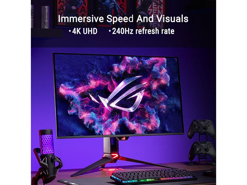 ASUS ROG OLED 32 Inch 4K (3840 x 2160) 240Hz Gaming Monitor, OLED Care Pro, Display HDR 500, G-Sync, PG32UCDM3