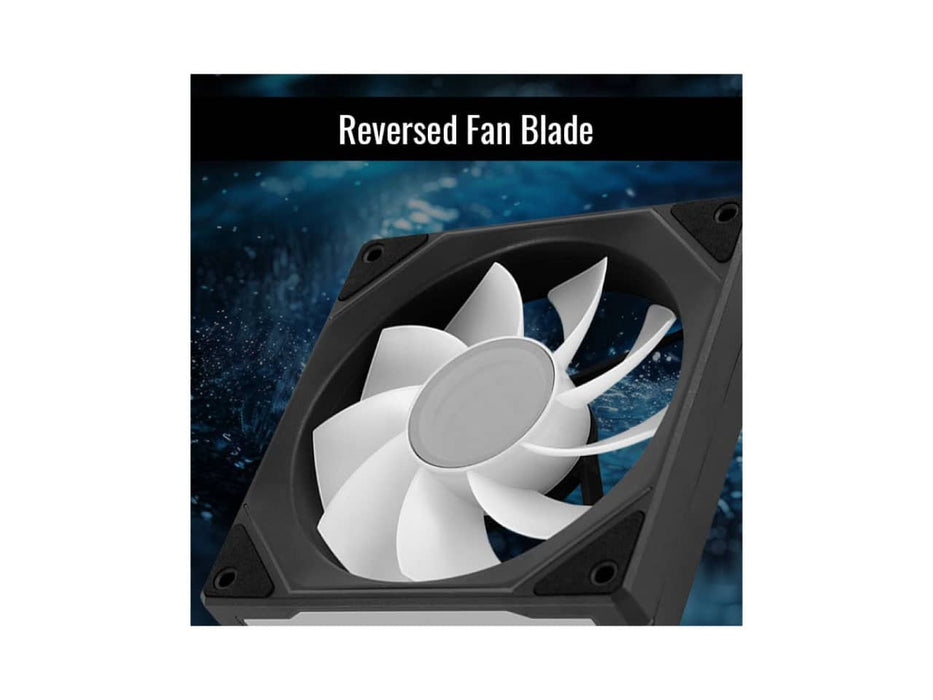 AeroCool Phantom M-3 Reverse BK 120mm Case Fan, PWM ARGB, Black