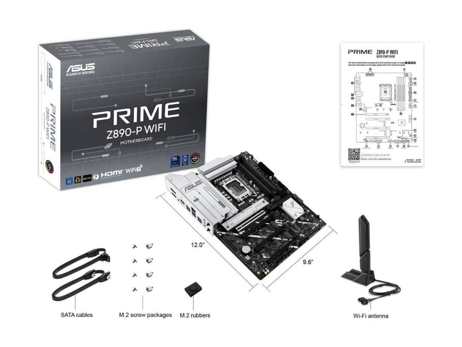 ASUS PRIME Z890-P WiFi, LGA 1851, DDR5, Intel Ultra Series 2 Ready ATX Motherboard