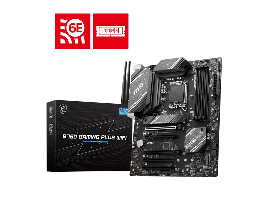 MSI B760 Gaming Plus WIFI, Intel LGA 1700, DDR5 mATX Motherboard