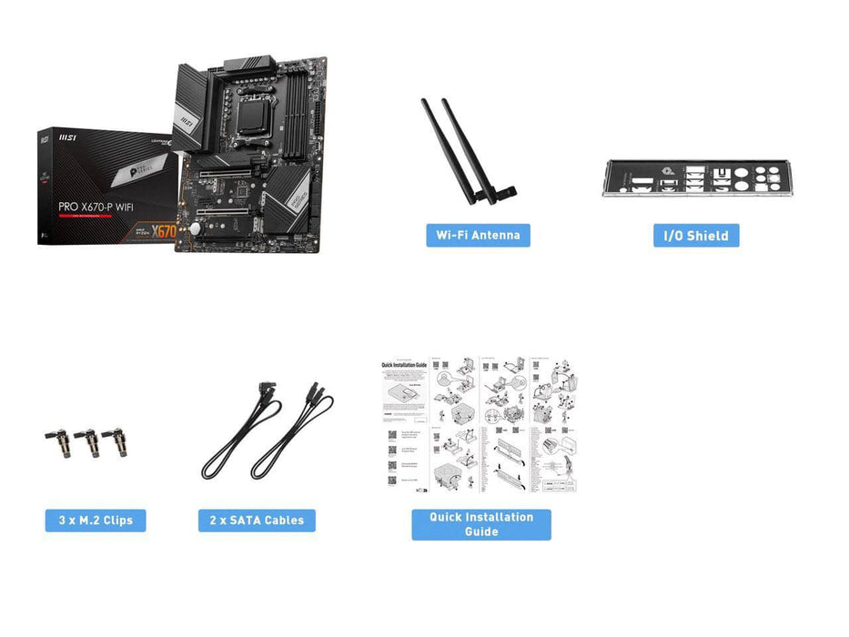 MSI PRO X670-P WIFI AM5 AMD DDR5 ATX Motherboard