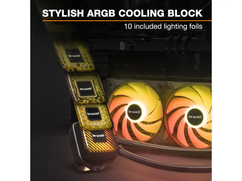 be quiet! Pure Loop 3 LX 240mm AIO CPU Liquid / Water Cooler, 2X Light Wings LX 120mm PWM Fans, Black