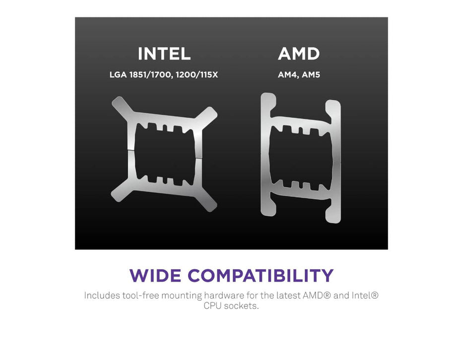 NZXT Kraken Elite 240 RGB CPU Liquid / Water Cooler, 240mm, AMD AM5/AM4, LGA 1851/1700, 1200/115X,  Black