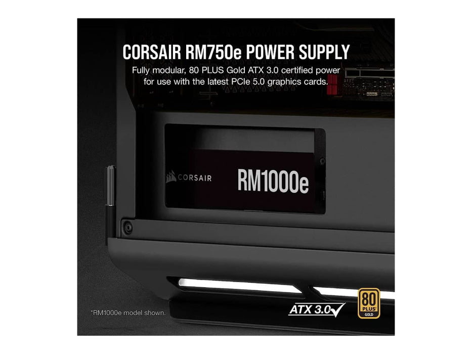 Corsair RM750e ATX 3.0 Power Supply (750w, 80 Plus Gold, Fully Modular)