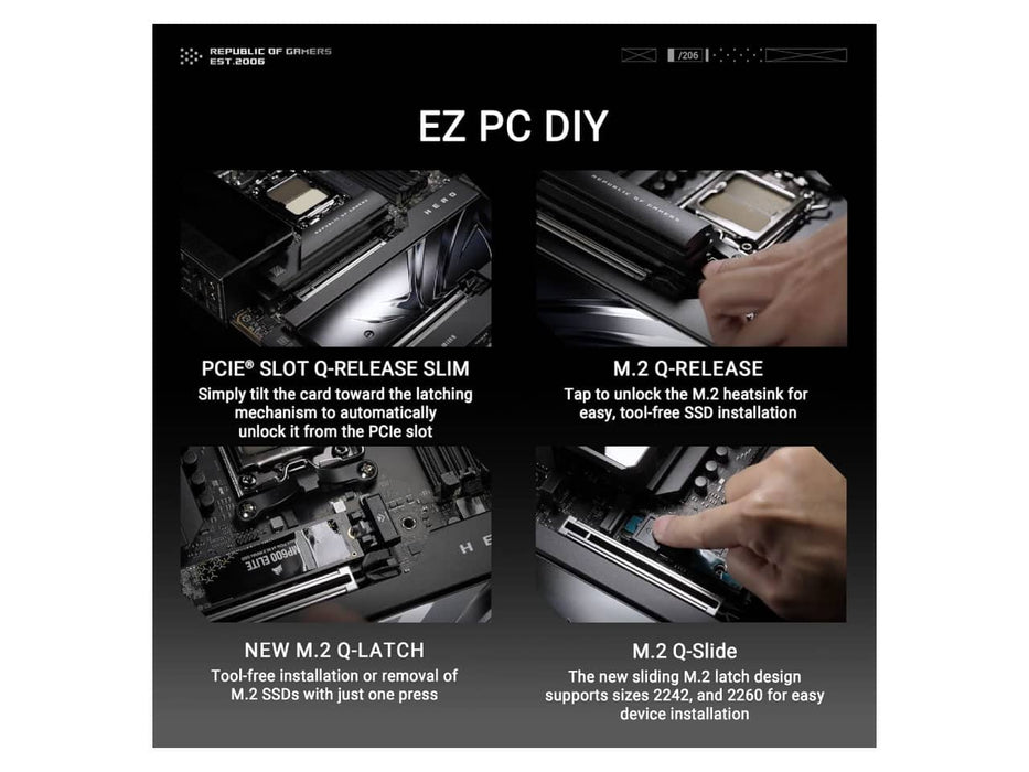 ASUS ROG Crosshair X870E Hero AMD ATX Motherboard, AMD AM5, DDR5, PCIe 5.0, WiFi 7