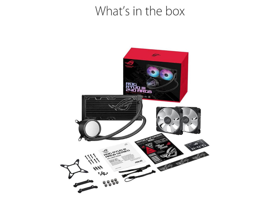 ASUS ROG Ryuo III 240 ARGB AIO CPU Liquid / Water Cooler, 240mm Radiator, Intel & AMD Sockets (ROG RYUO III 240 ARGB)