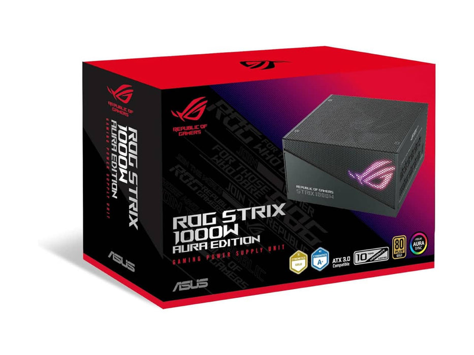 ASUS ROG Strix 1000W Gold Aura Edition, ATX 3.0 Power Supply (80 Plus Gold, Fully Modular)