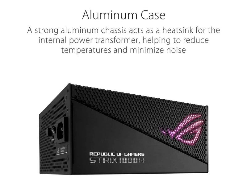 ASUS ROG Strix 1000W Gold Aura Edition, ATX 3.0 Power Supply (80 Plus Gold, Fully Modular)