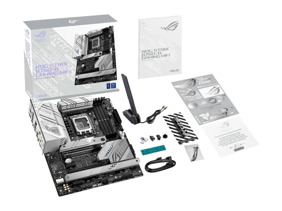ASUS ROG Strix B760-A Gaming WiFi, Intel LGA 1700, DDR5, White, ATX Motherboard