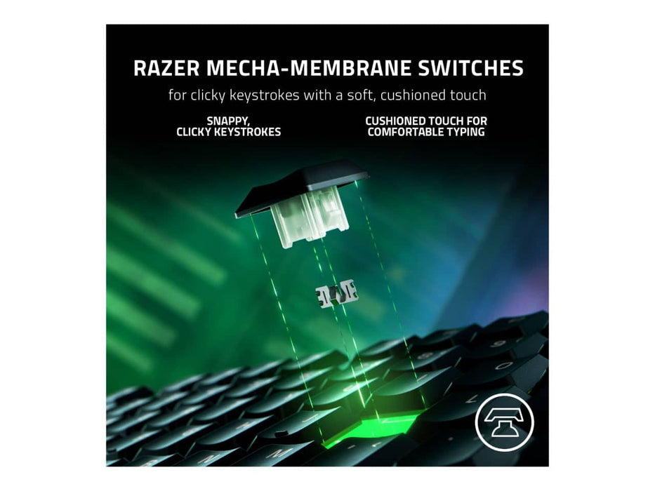 Razer Ornata V3 Gaming Keyboard, Low-Profile Keys, Mecha Membrane Switches, RGB (RZ03-04460200-R3U1)