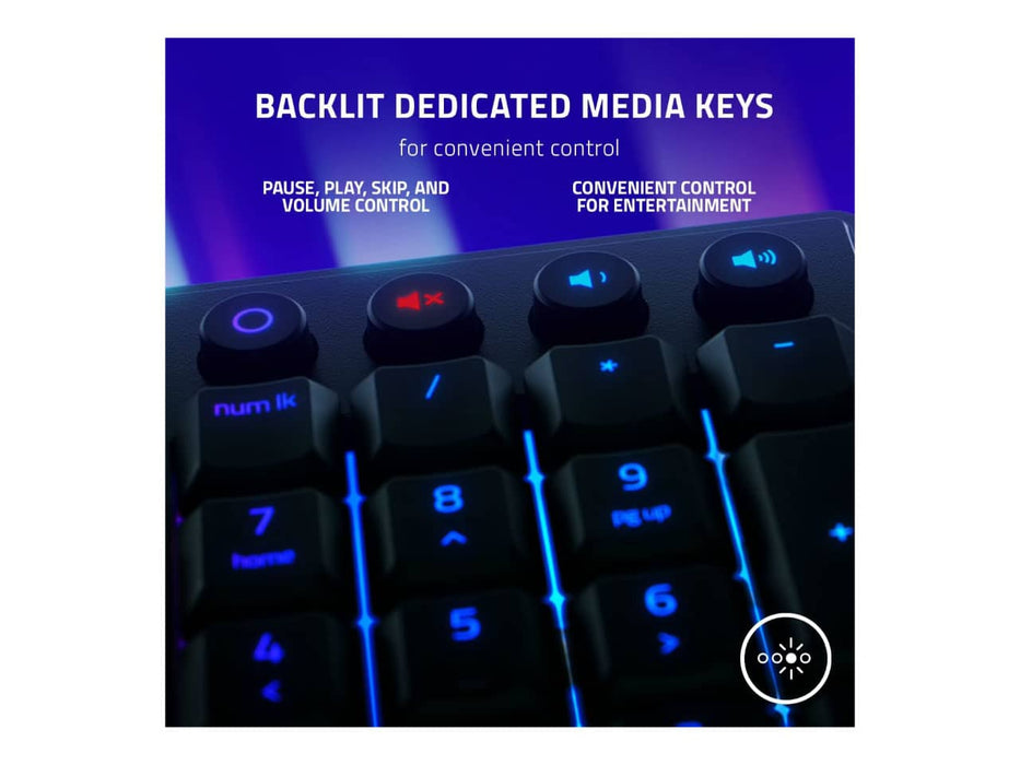 Razer Ornata V3 Gaming Keyboard, Low-Profile Keys, Mecha Membrane Switches, RGB (RZ03-04460200-R3U1)