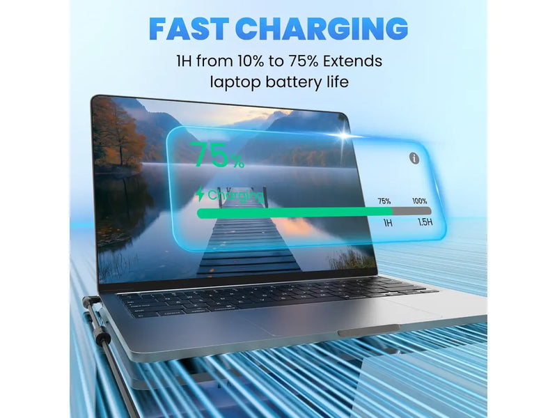 Rolada 65W Universal Laptop Charger, 15 Connectors, Supports Dell / HP / Lenovo / Acer / ASUS / Samsung / Toshiba
