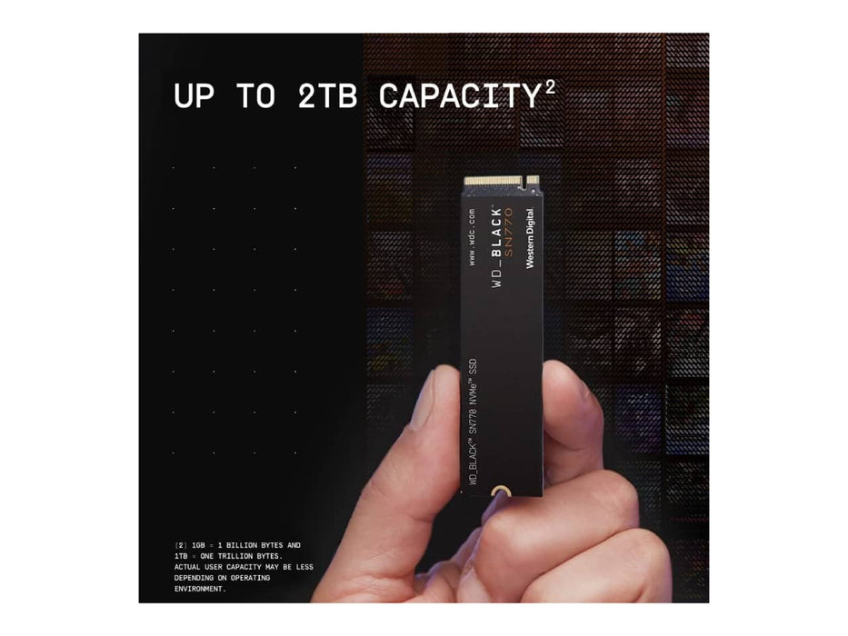 WD Black SN770 2TB NVMe M.2 2280 PCIe 4.0 Solid State Drive (SSD) - WDS200T3X0E