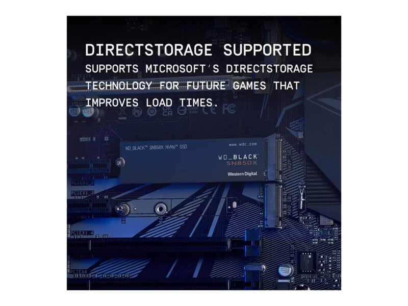 WD Black SN850X 1TB NVMe M.2 2280 PCIe 4.0 Solid State Drive (SSD) - WDS100T2X0E