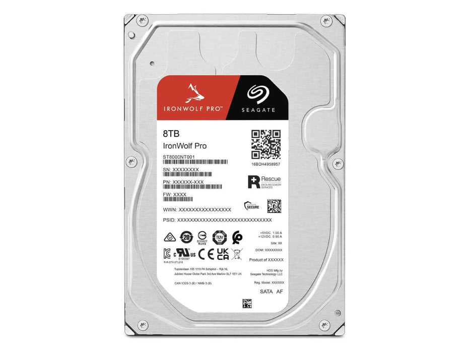 Seagate Ironwolf Pro 8TB 3.5" Internal Hard Drive 7200RPM (ST8000NT001)