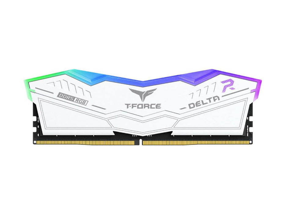 TeamGroup T-Force Delta RGB 32GB (2 x 16GB) DDR5-6000 White Desktop Memory (FF3D532G6000HC38ADC01)