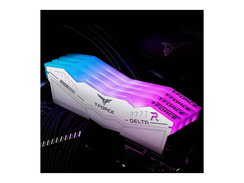 TeamGroup T-Force Delta RGB 32GB (2 x 16GB) DDR5-6000 White Desktop Memory (FF4D532G6000HC38ADC01)