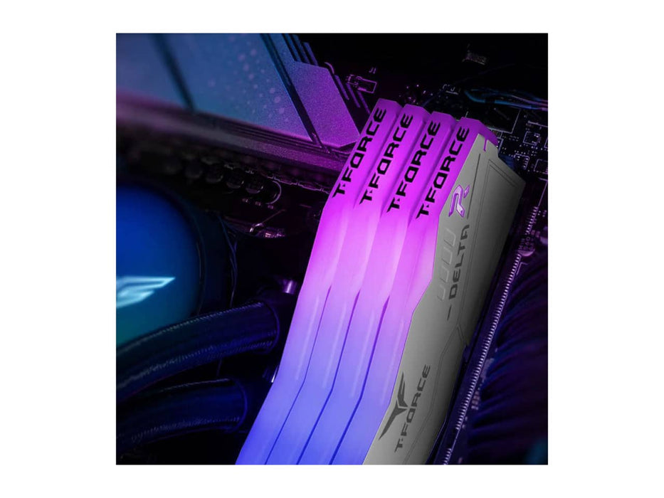 TeamGroup T-Force Delta RGB 32GB (2 x 16GB) DDR5-6000 White Desktop Memory (FF4D532G6000HC38ADC01)